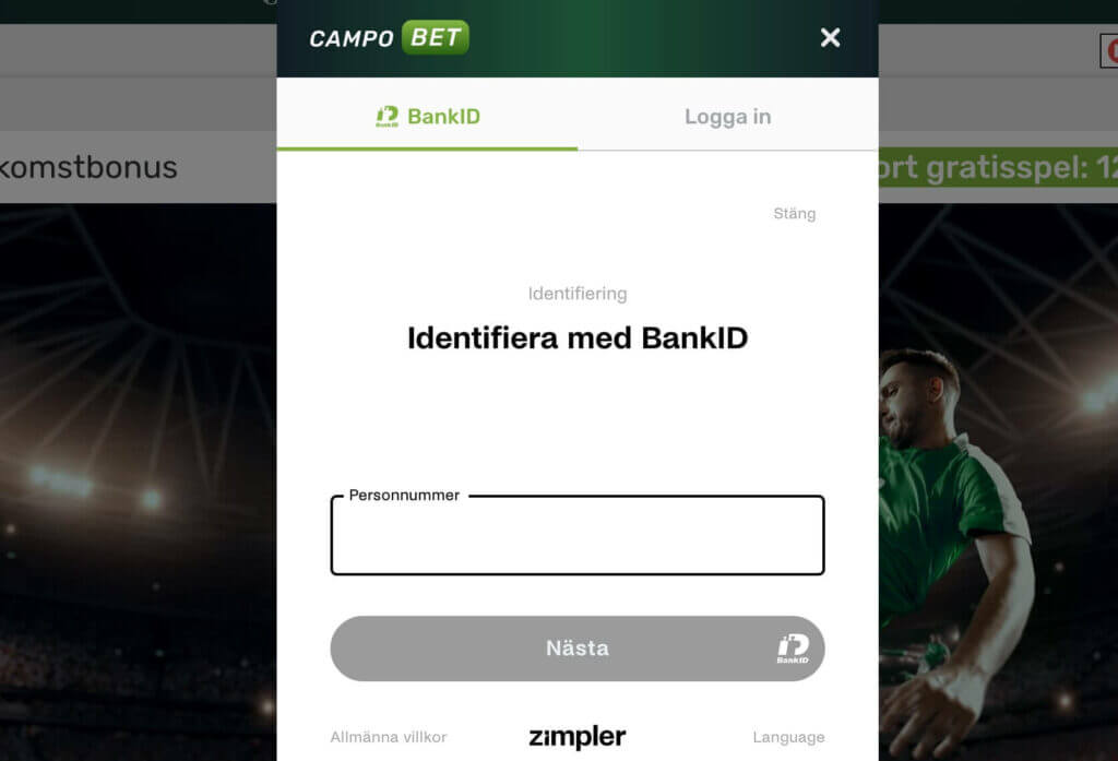 Registrering Campobet